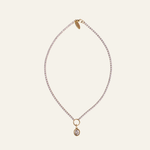Lanamara Clarity Tennis Necklace – Oval — fine gold CZ chain with bezel-set oval CZ pendant