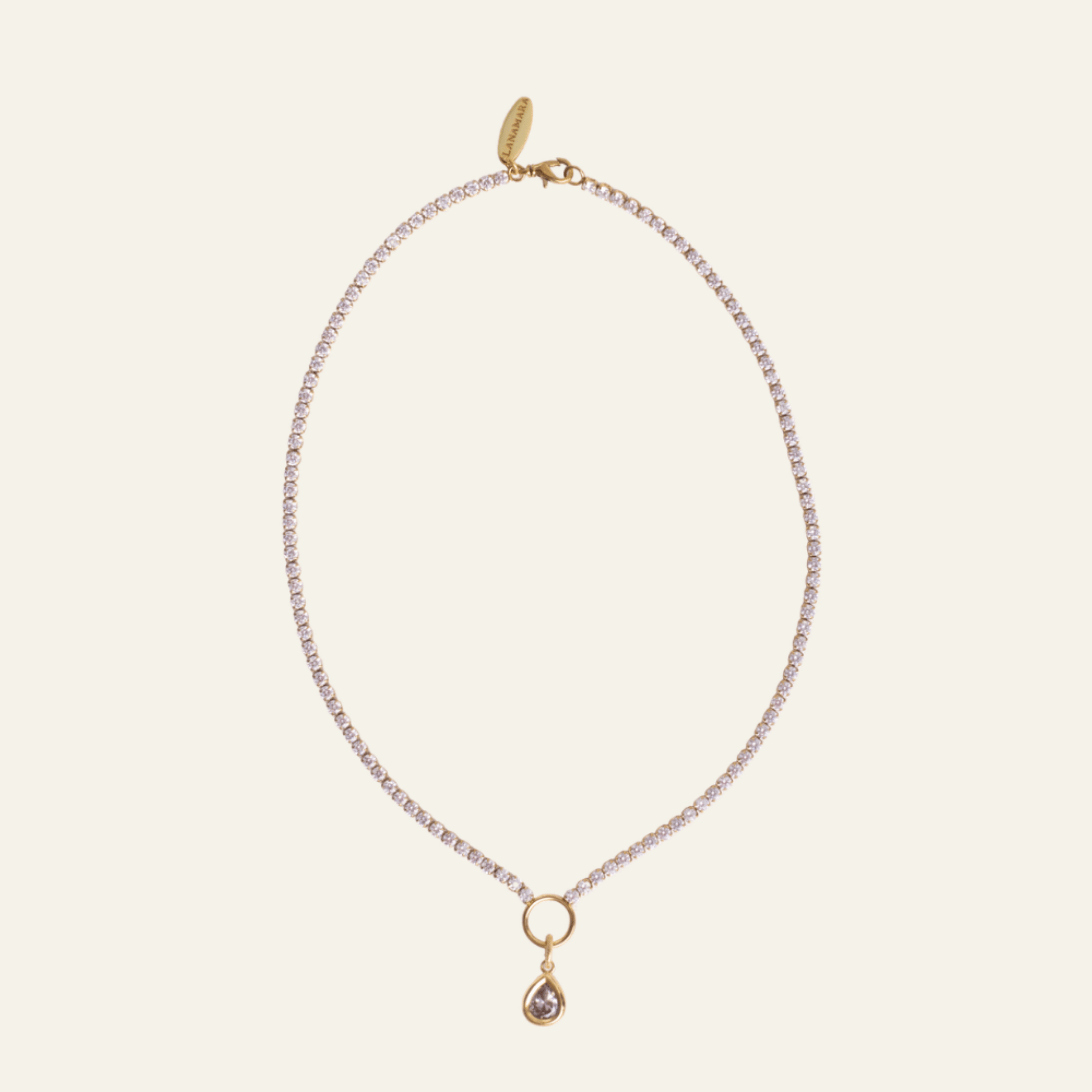 Clarity Tennis Necklace – Pear - Lanamara