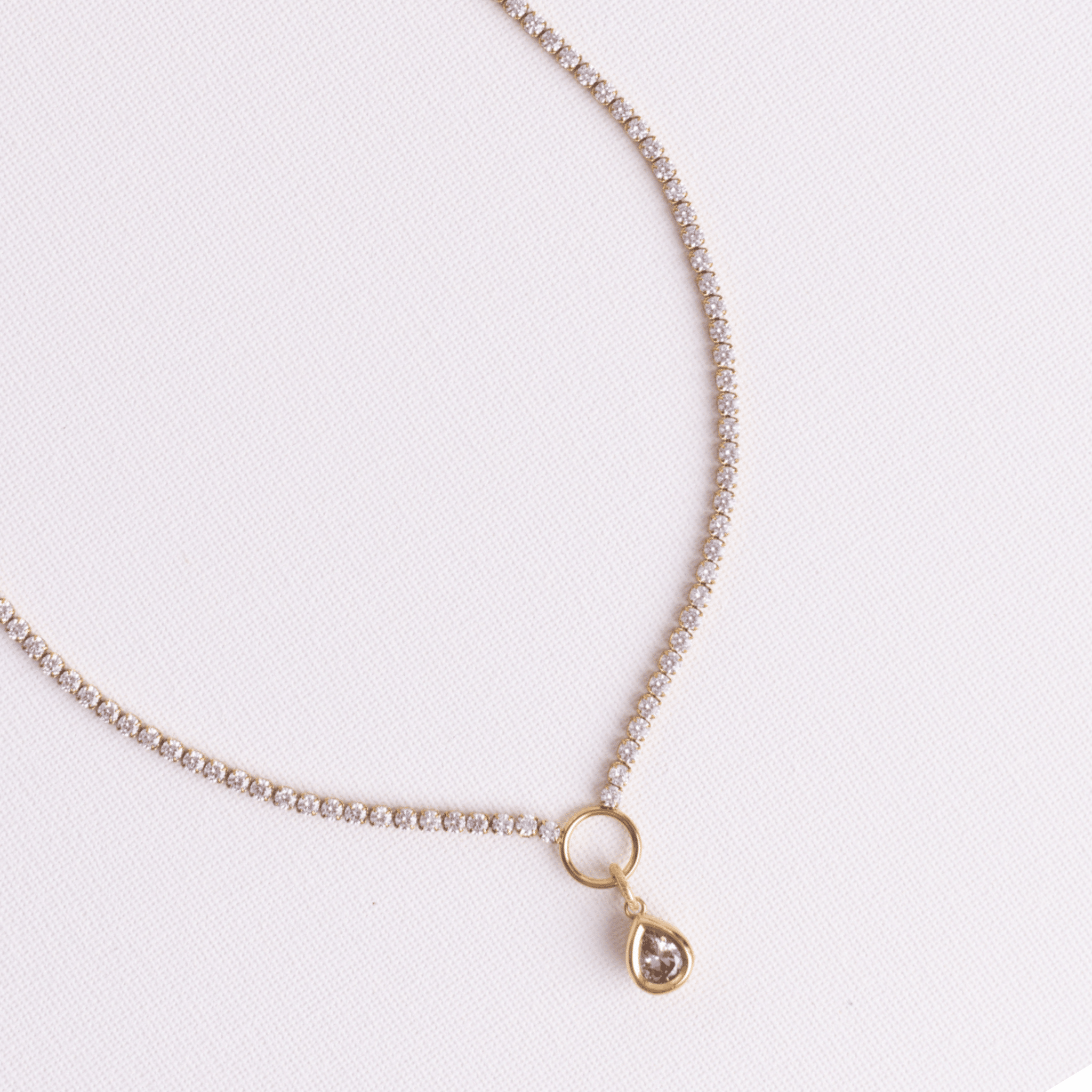 Clarity Tennis Necklace – Pear - Lanamara