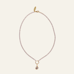 Lanamara Clarity Tennis Necklace – Pear — fine gold CZ chain with bezel-set pear CZ pendant