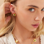 Daisy Studs - Green Onyx - Lanamara