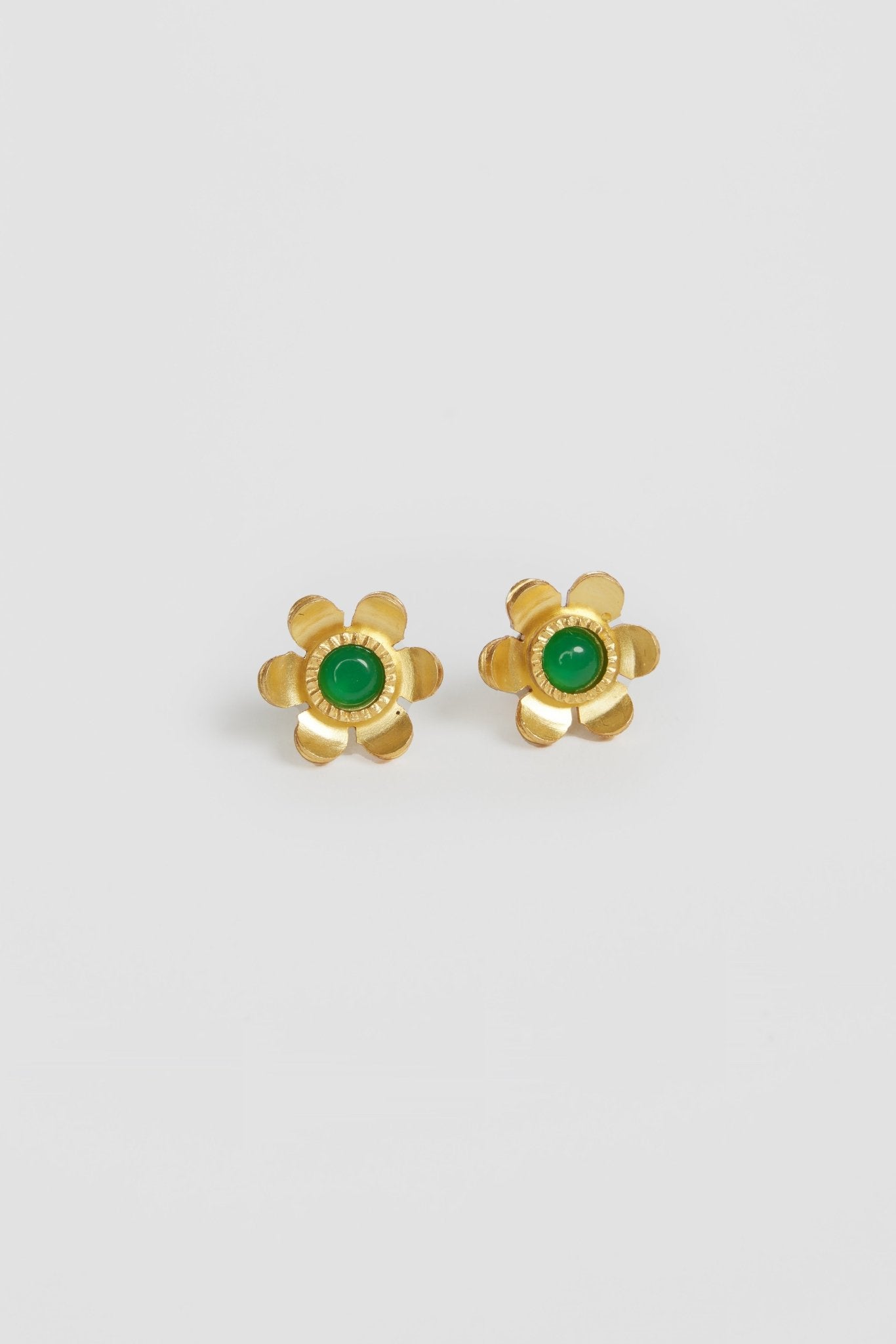 Daisy Studs - Green Onyx - Lanamara