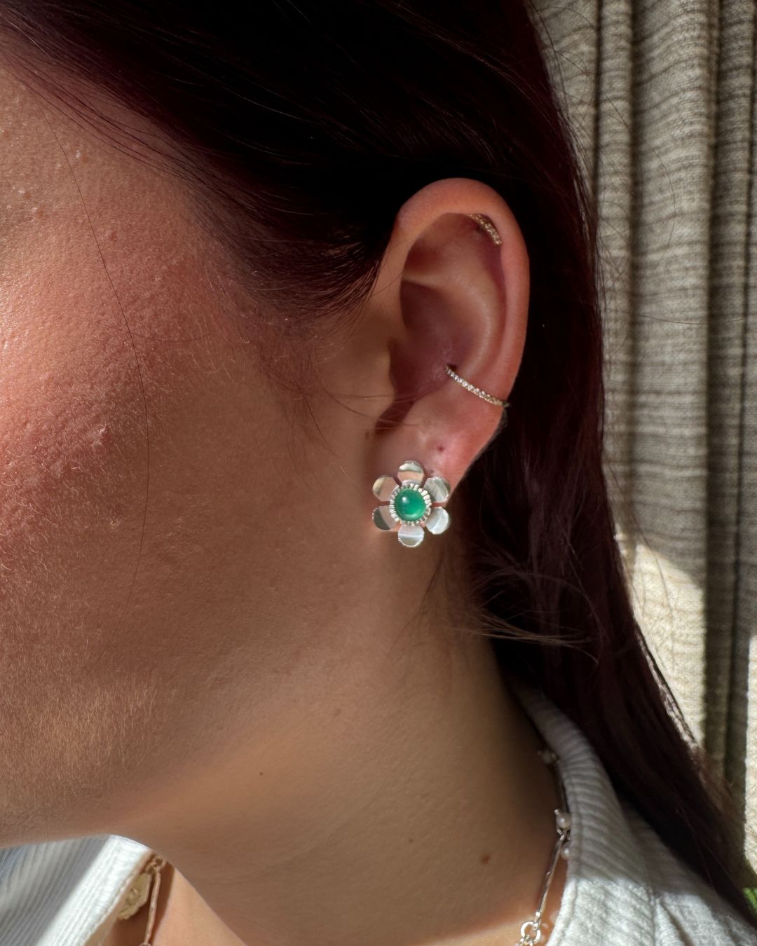 Daisy Studs - Green Onyx - Lanamara