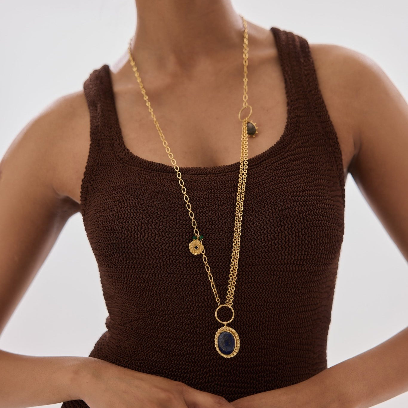 Eclectic Lapis Pendant Necklace - Lanamara