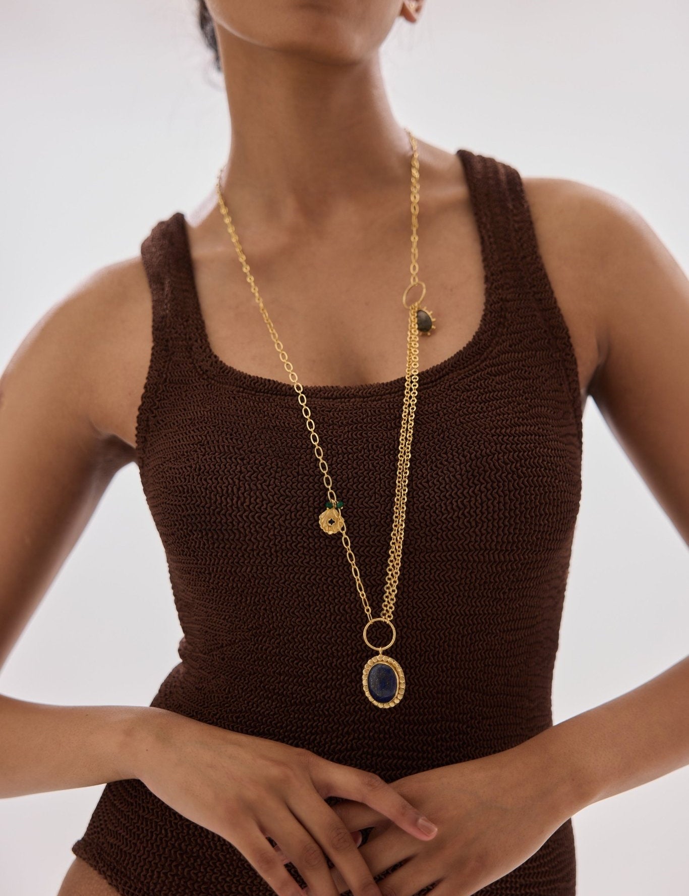 Eclectic Lapis Pendant Necklace - Lanamara