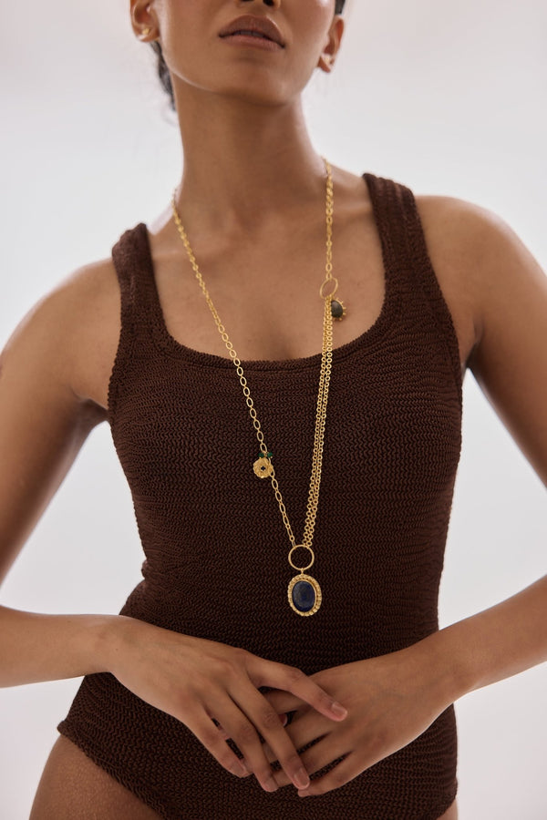 Eclectic Lapis Pendant Necklace - Lanamara