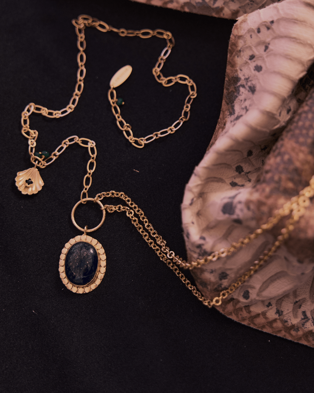 Eclectic Lapis Pendant Necklace - Lanamara