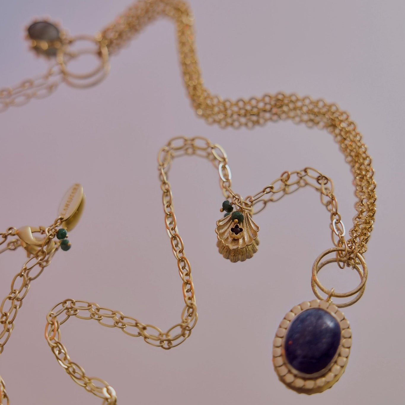 Eclectic Lapis Pendant Necklace - Lanamara