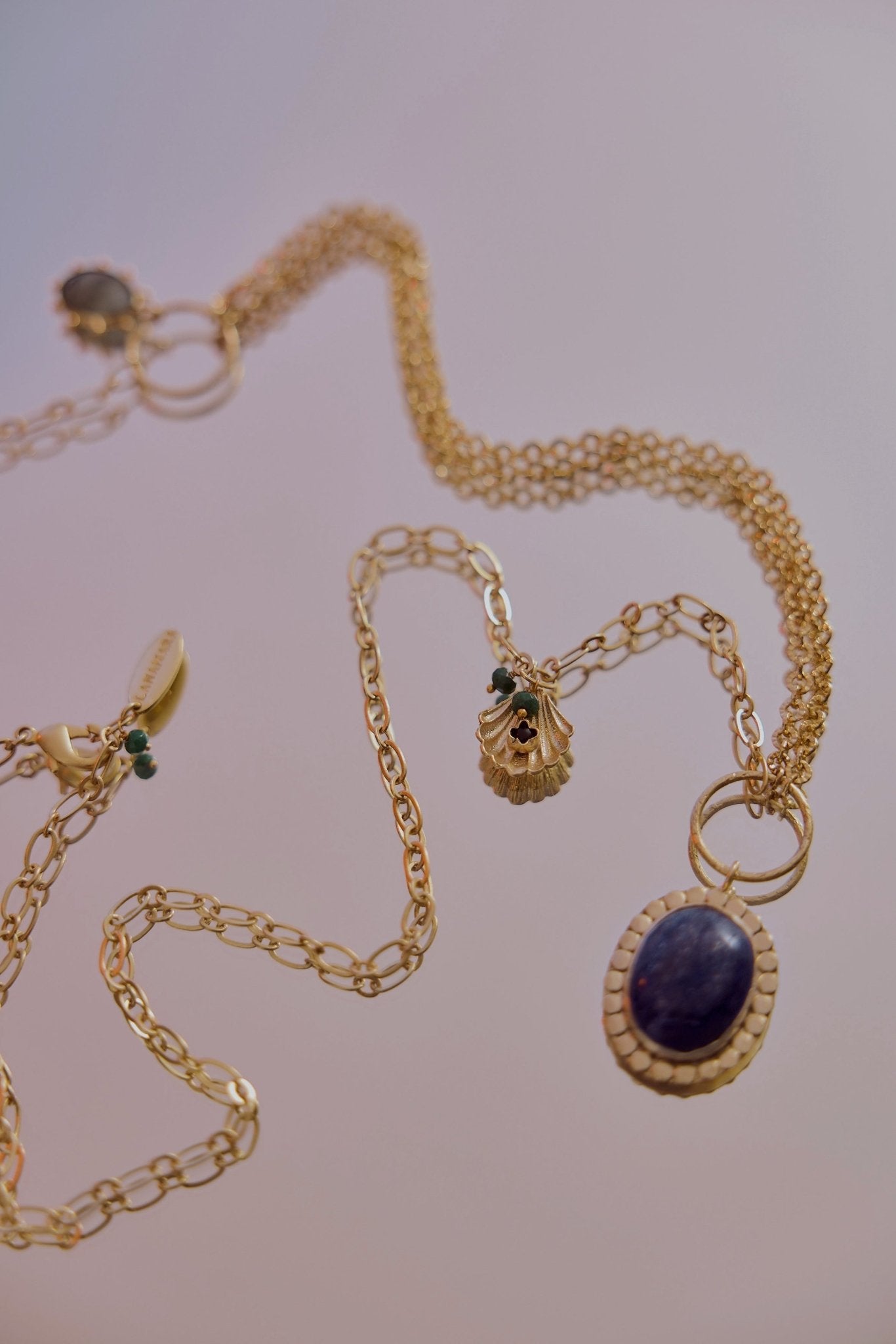 Eclectic Lapis Pendant Necklace - Lanamara