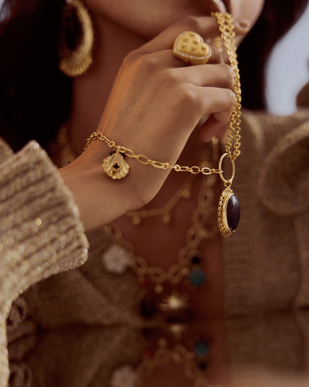 Eclectic Lapis Pendant Necklace - Lanamara