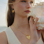 Lanamara Heart Pendant Necklace 18k gold plated