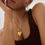 Lanamara Heart Pendant Necklace 18k gold plated
