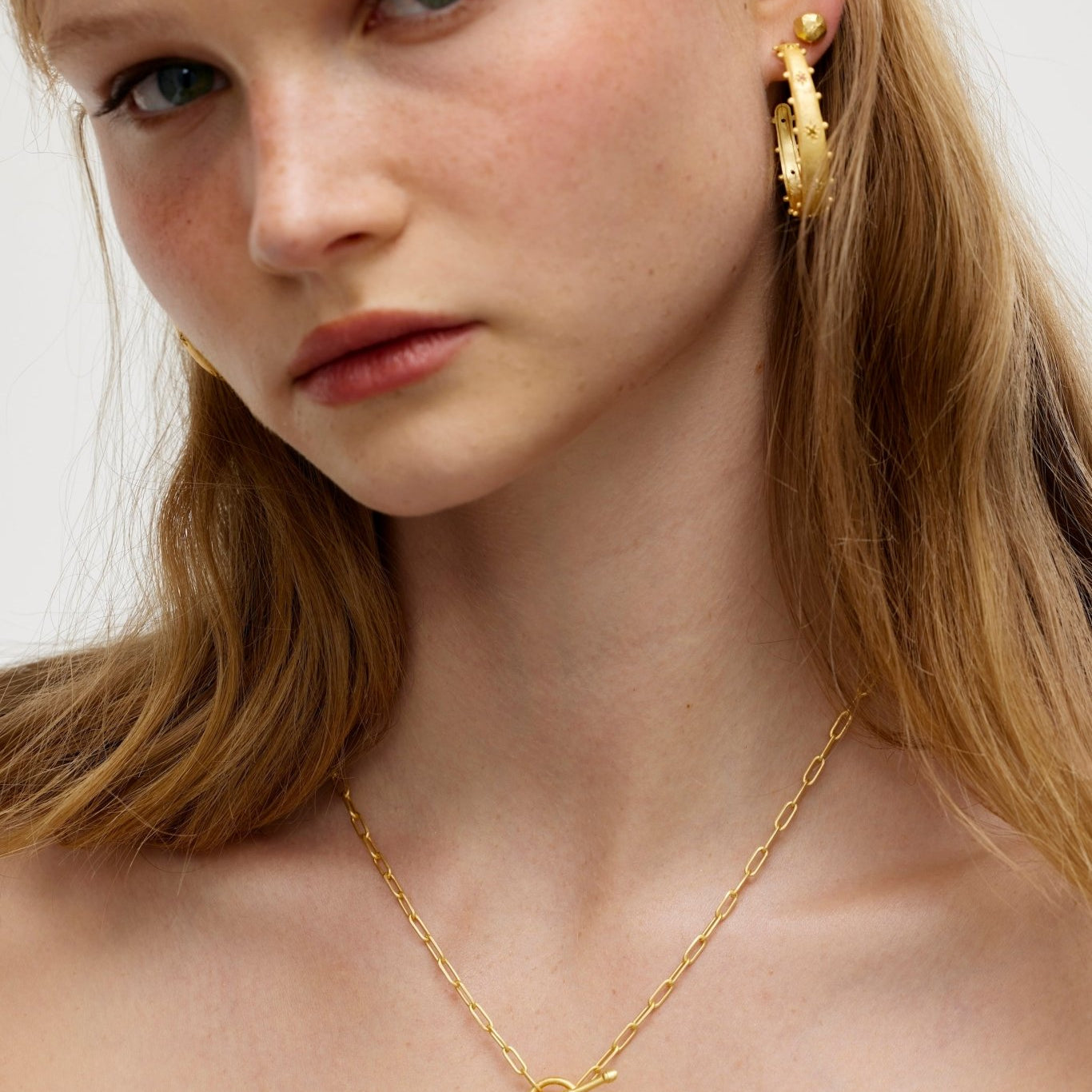 Lanamara Heart Pendant Necklace 18k gold plated