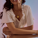 Lanamara Heart Pendant Necklace 18k gold plated