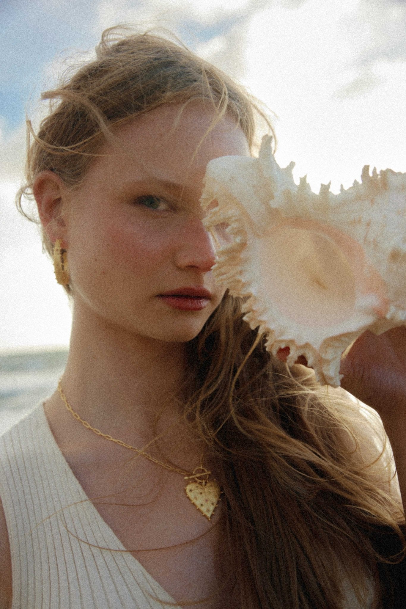 Lanamara Heart Pendant Necklace 18k gold plated