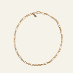 Lanamara Heirloom Necklace — signature mixed vintage-link gold chain with lobster clasp