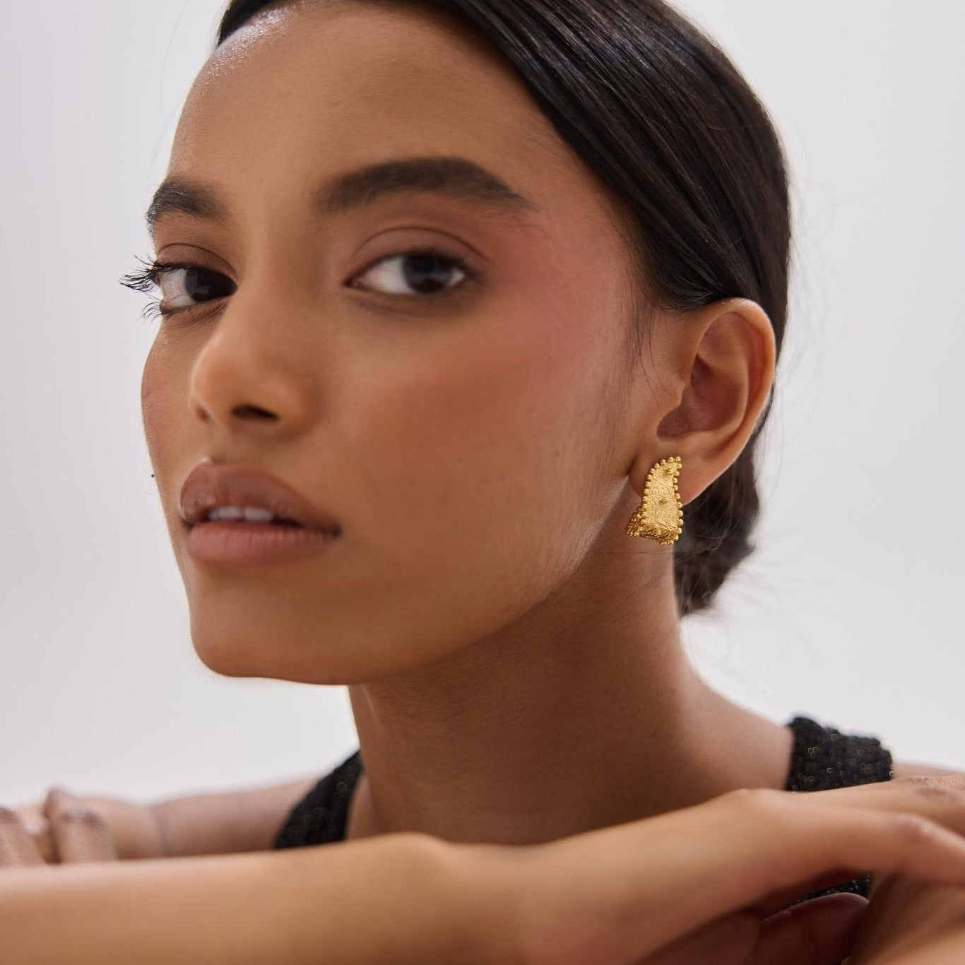 Paisley Huggie Hoops - Lanamara