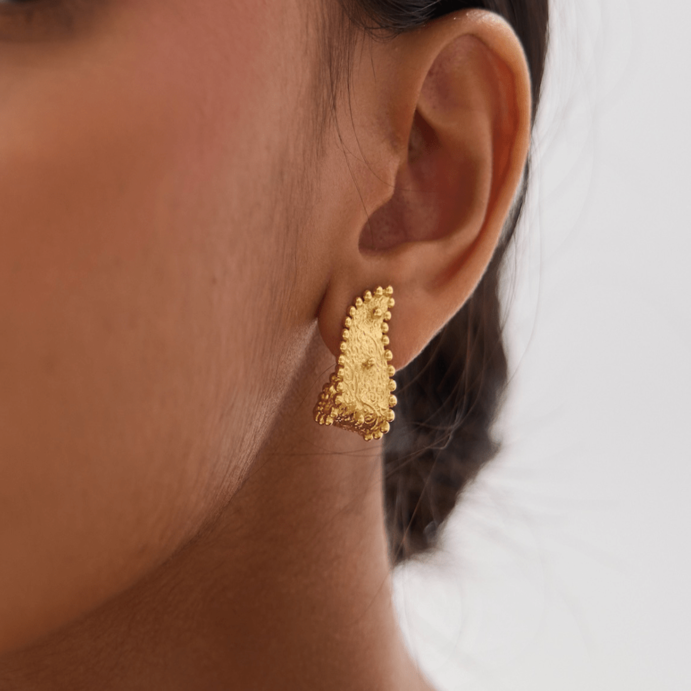 Paisley Huggie Hoops - Lanamara