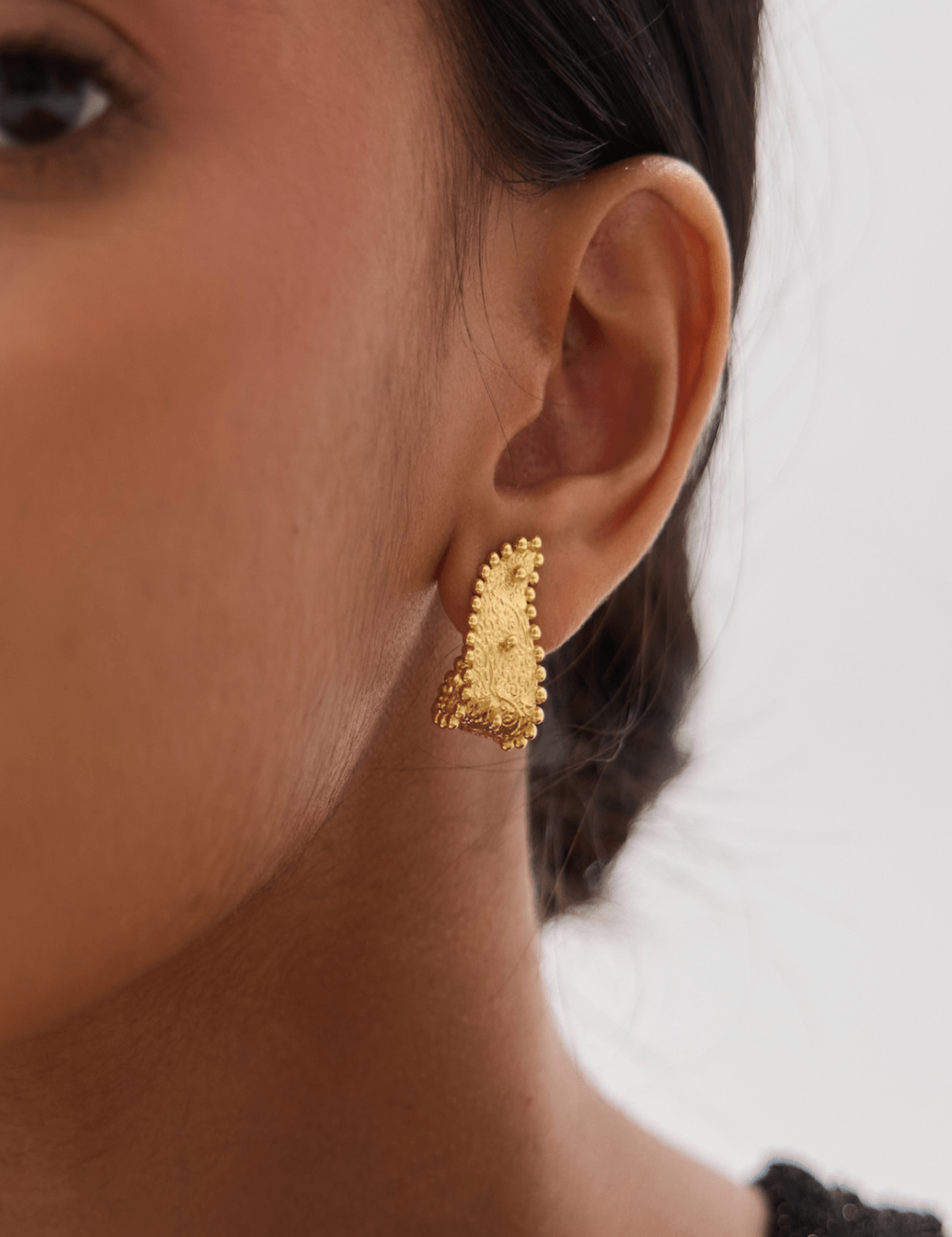Paisley Huggie Hoops - Lanamara