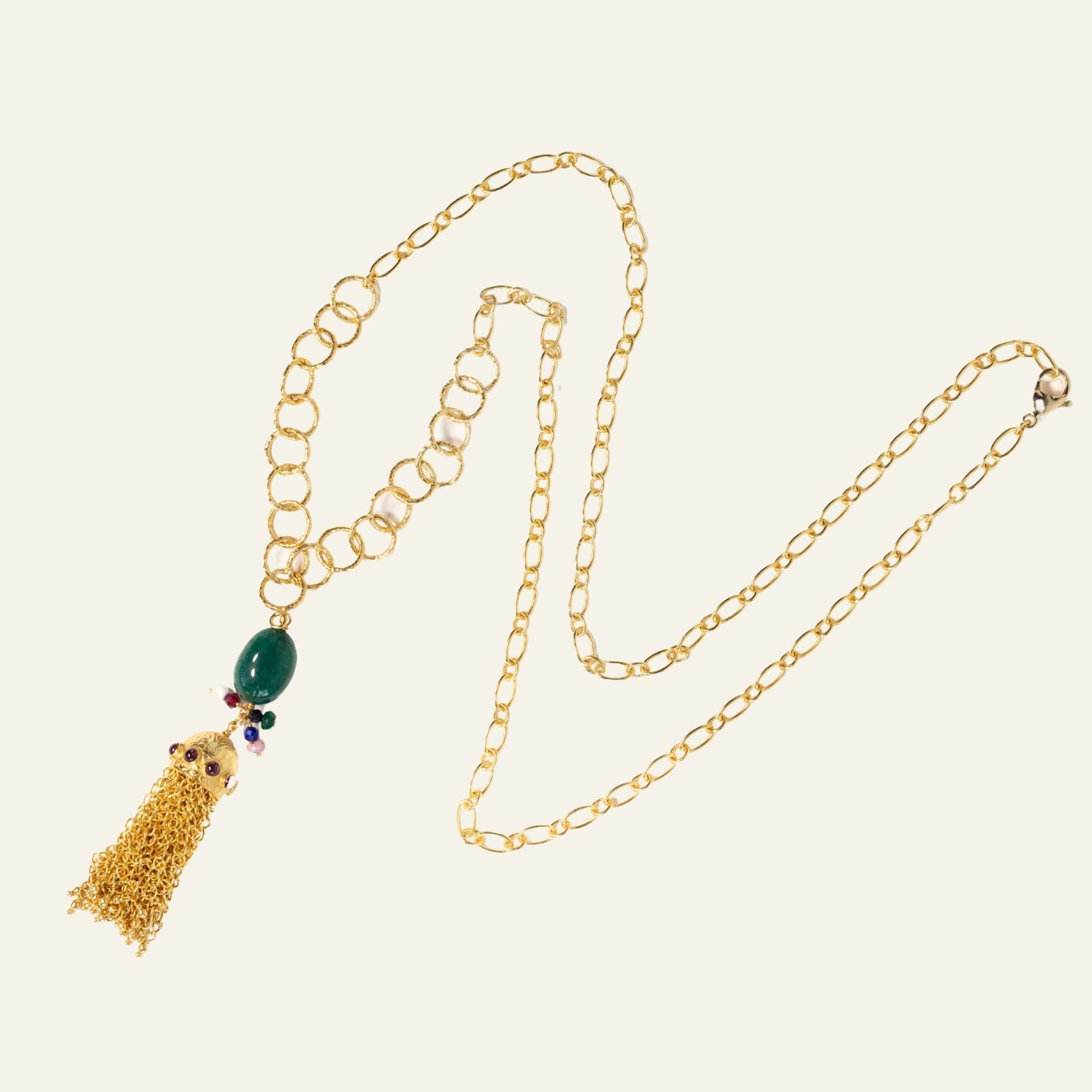 Paisley Tassel Pendant Necklace - Lanamara