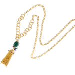 Paisley Tassel Pendant Necklace - Lanamara