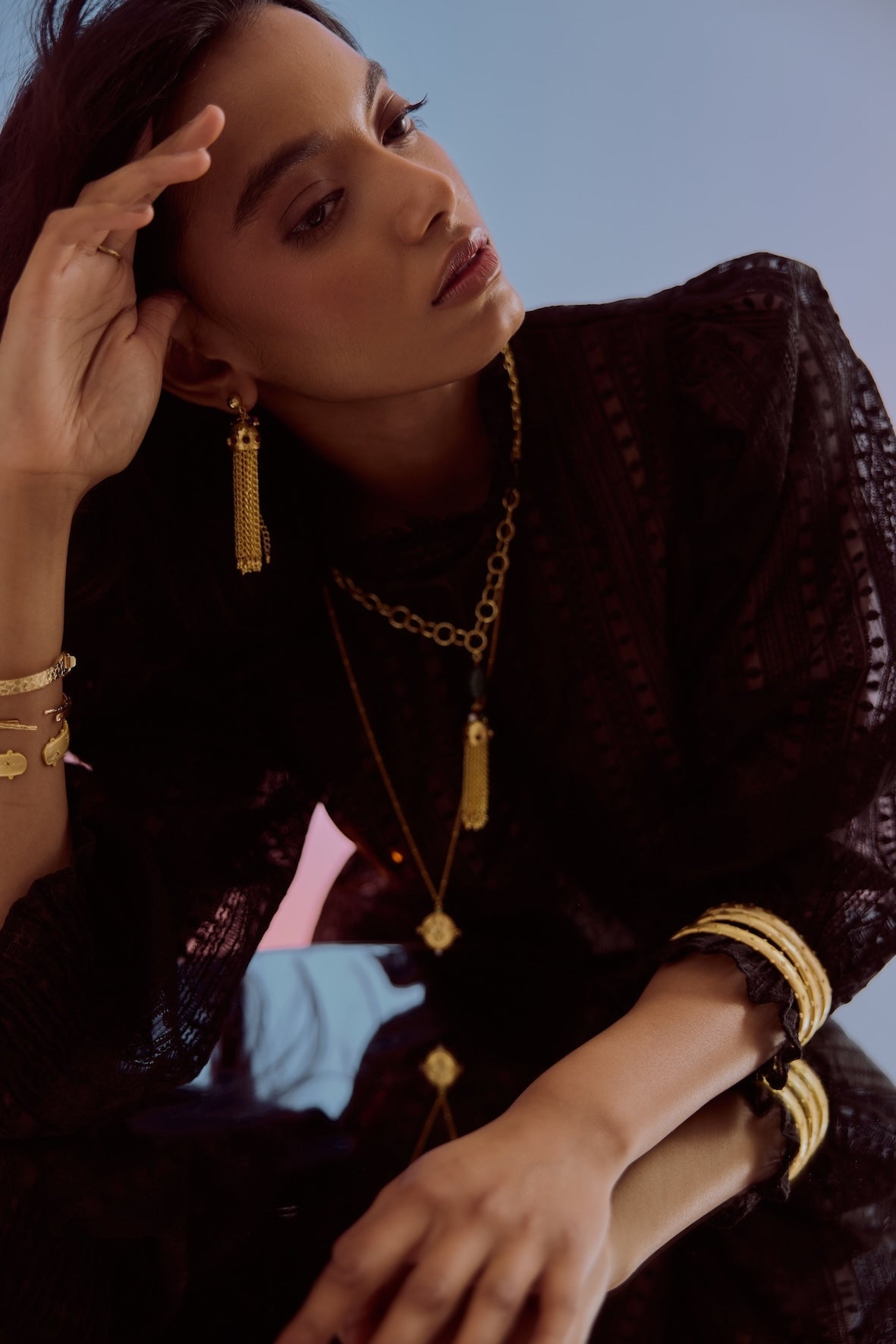 Paisley Tassel Pendant Necklace - Lanamara