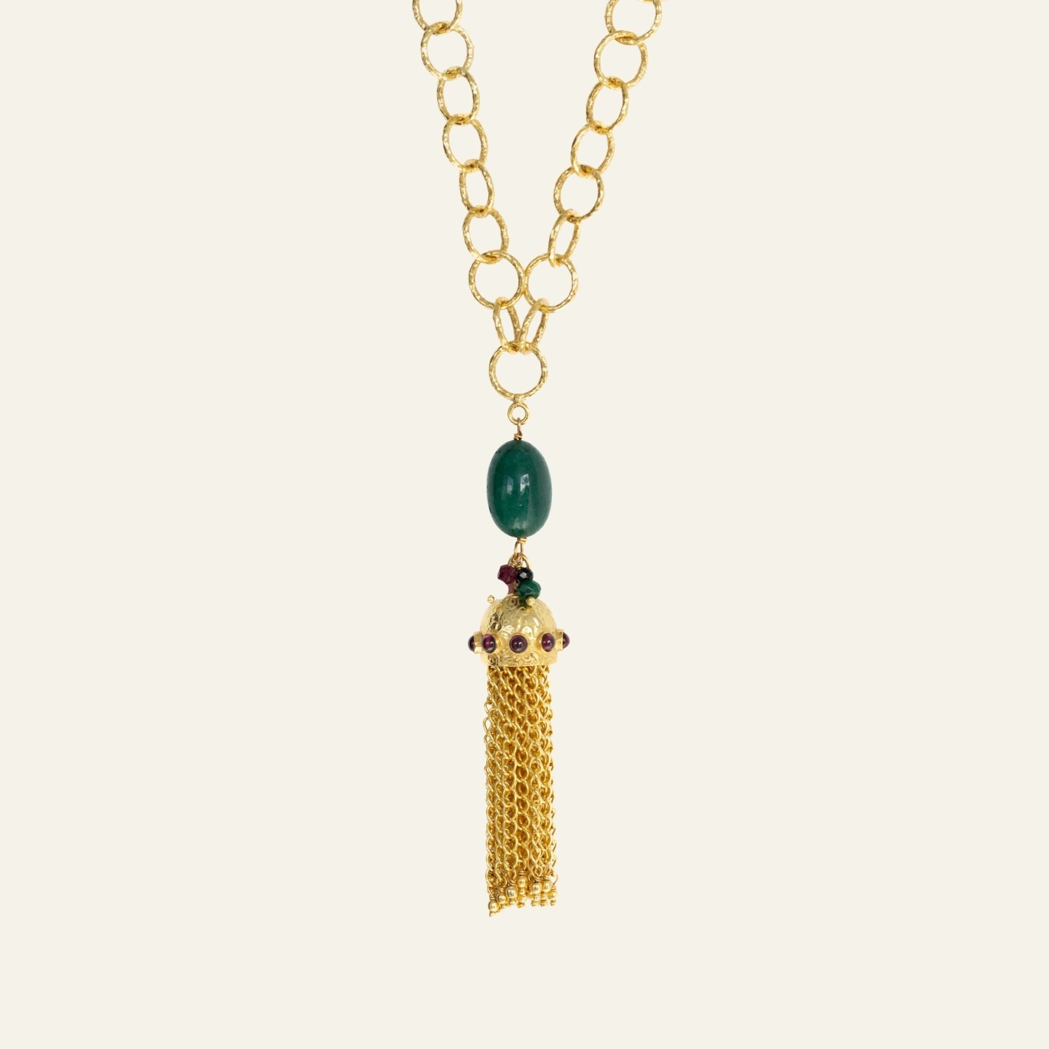 Paisley Tassel Pendant Necklace - Lanamara