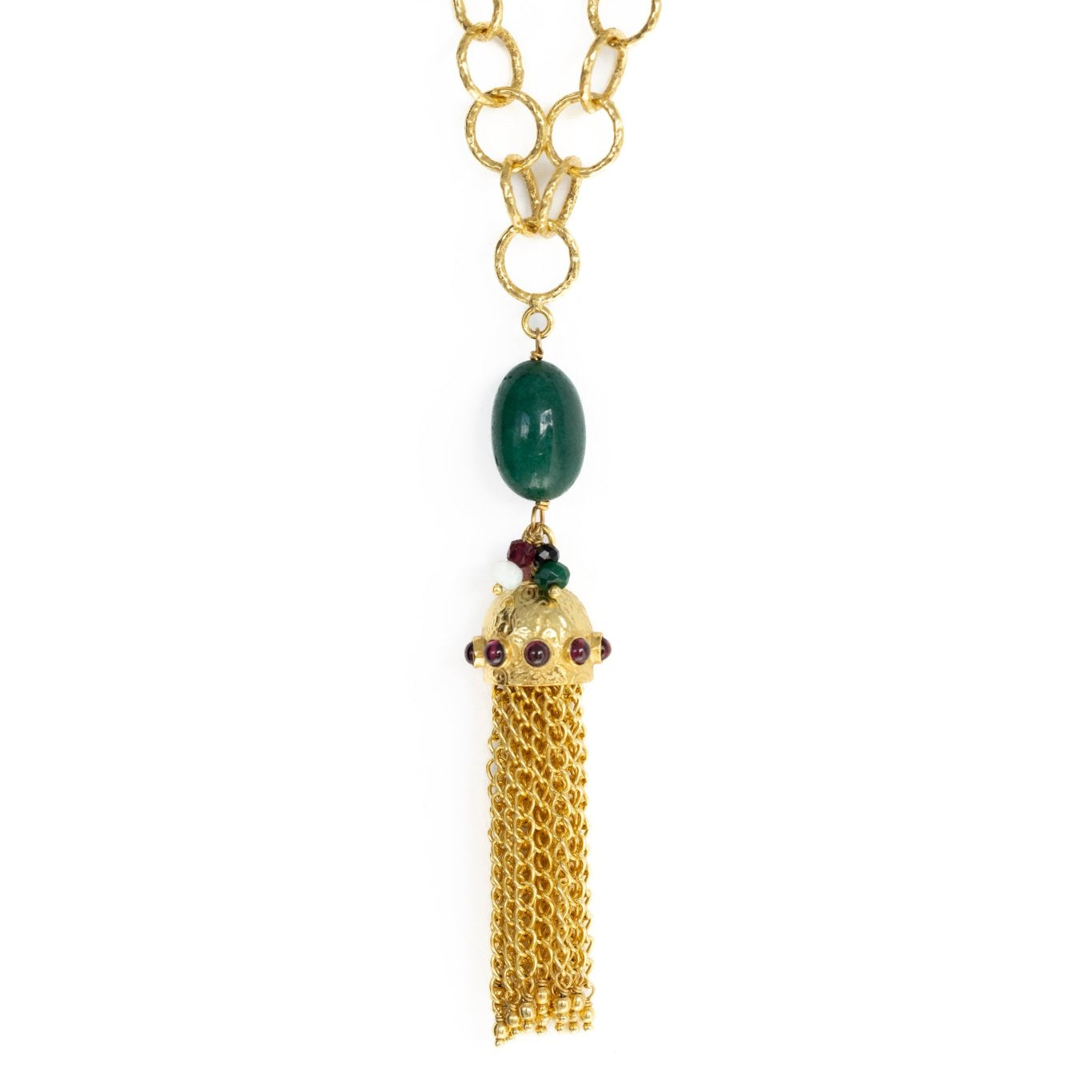 Paisley Tassel Pendant Necklace - Lanamara