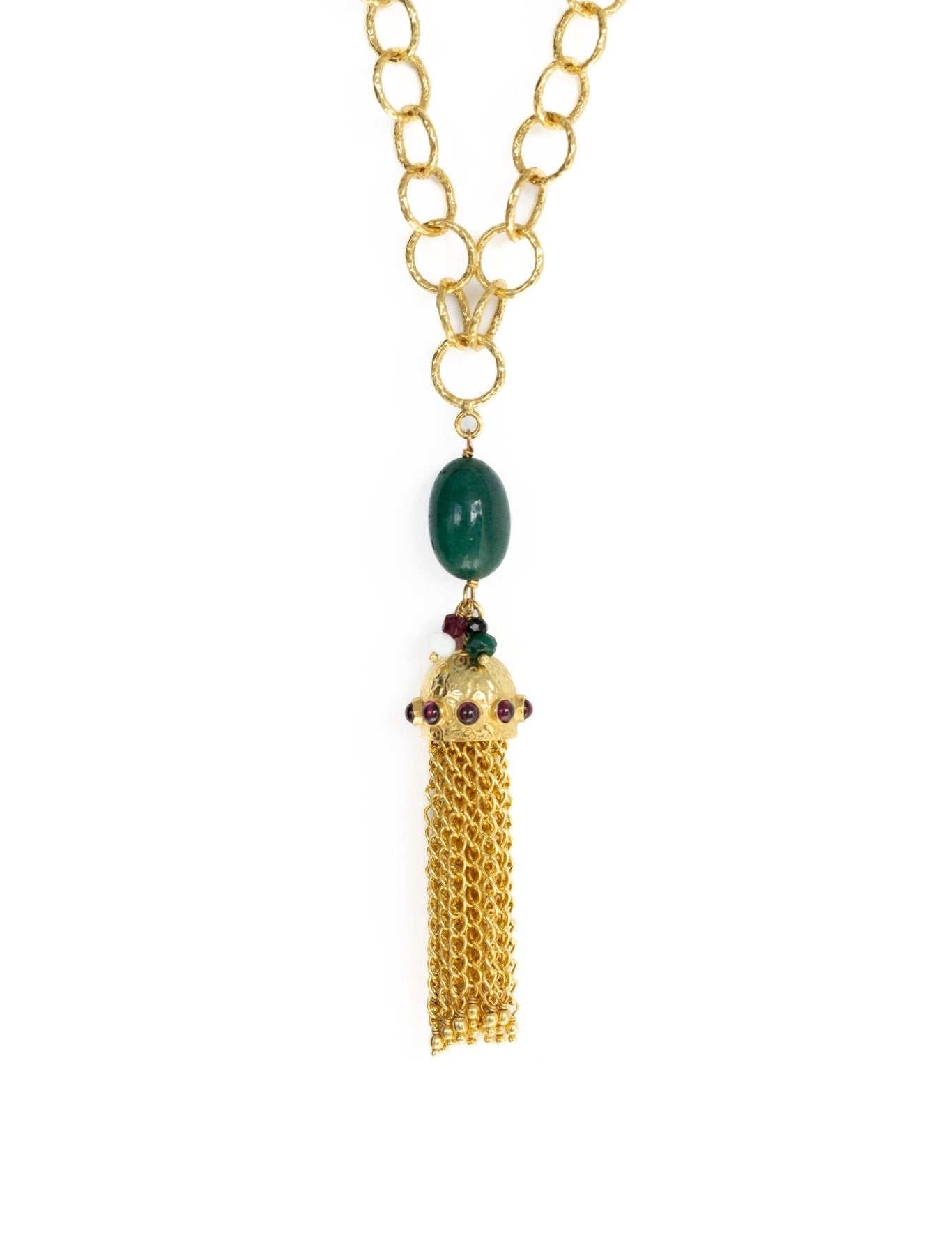 Paisley Tassel Pendant Necklace - Lanamara