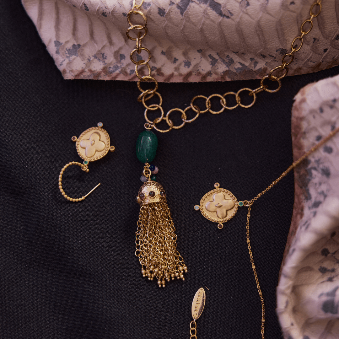 Paisley Tassel Pendant Necklace - Lanamara
