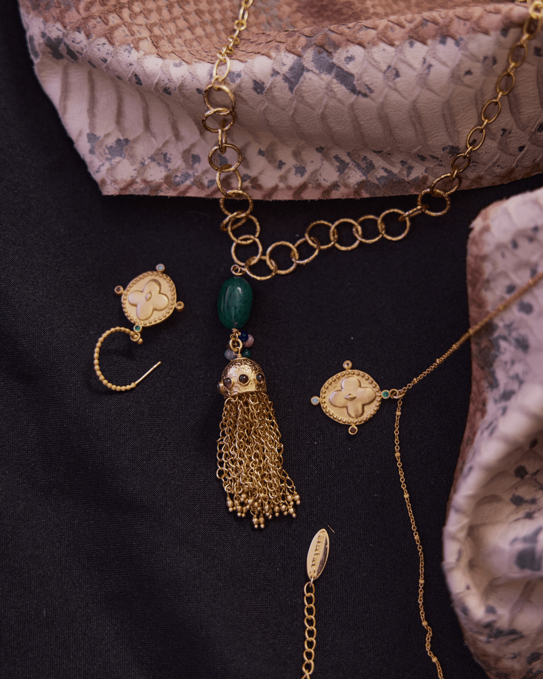 Paisley Tassel Pendant Necklace - Lanamara