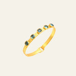 Reverie Hammered Aquamarine Bangle - Lanamara