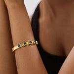 Reverie Hammered Aquamarine Bangle - Lanamara