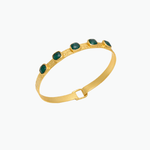 Reverie Hammered Emerald Bangle - Lanamara